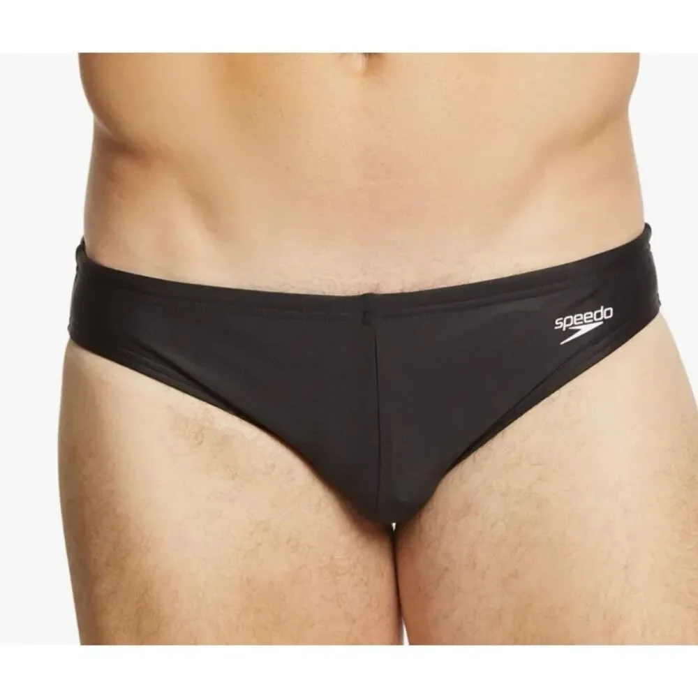 Speedo NWT MENS Solar 1 Inch Swim Brief chlorine resistant UPF 50+ Sz 30